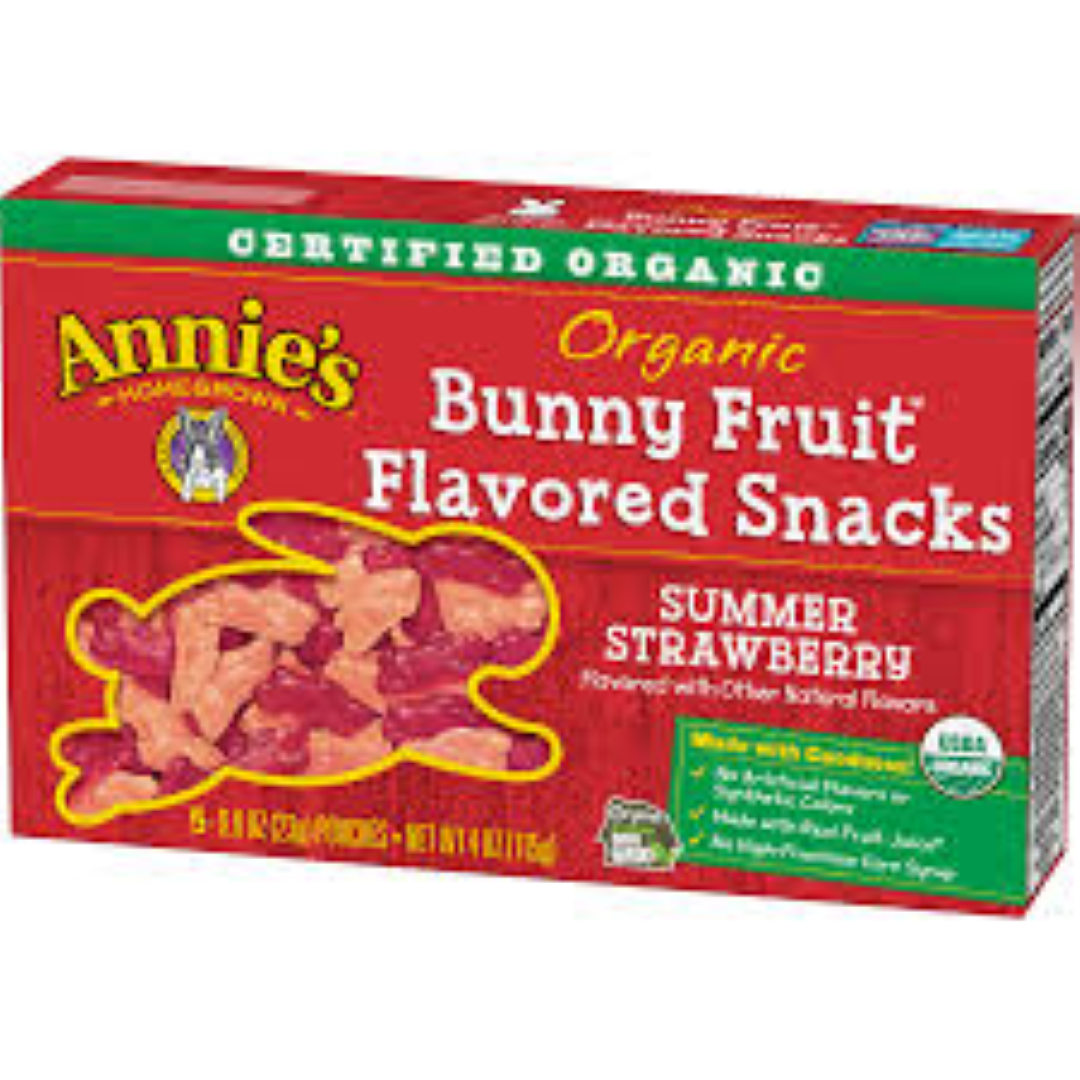 ANNIES ORGANIC SUMMER STRAWBERRY BUNNY F SNACK 198G